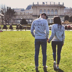 "The King, The Queen" Casual Lovers Hoodies