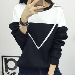 Black and White Spell Hoodies for Women with V Pattern
