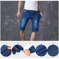 Short Blue Denim Jeans (elastic)