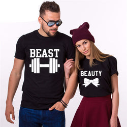 BEAST & BEAUTY Couple T-shirts For Lovers