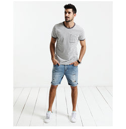 Man's Stripped Casual T-Shirt (100% Pure Cotton)