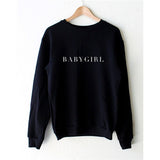 "BABYGIRL" Black Hoody Sweatshirts