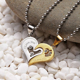 "I Love You" Heart Love Necklaces for Couples