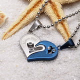 "I Love You" Heart Love Necklaces for Couples