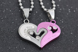 "I Love You" Heart Love Necklaces for Couples
