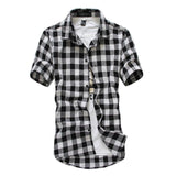 Men's Short Sleeve Plaid Shirt