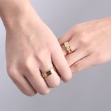 Stainless Steel Gold Couple Rings