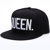 KING. & QUEEN.  Couple Baseball Caps