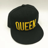 KING. & QUEEN.  Couple Baseball Caps