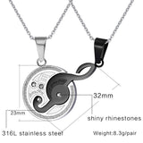 Music Design Couples Necklace for Lovers