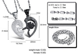 Joint Heart Stainless Steel Necklace for Couple