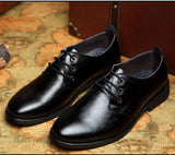 High Quality Men's Leather Shoes -  Black Brown