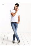 Men's Short-Sleeved Skinny T-shirt (Cotton)