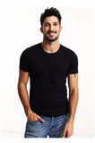 Men's Short-Sleeved Skinny T-shirt (Cotton)