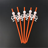 5Pc Halloween Pumpkin Straw